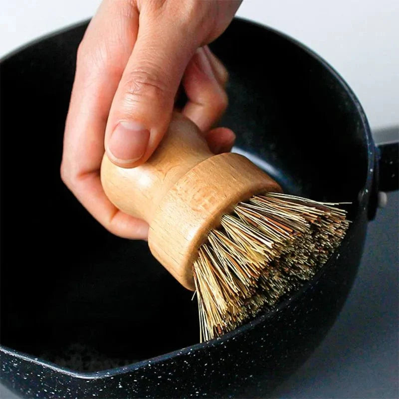 4-Piece Bamboo Cleaning Brush Set