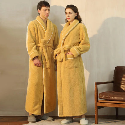 Neville | Unisex Plush Fleece Bathrobe for Women