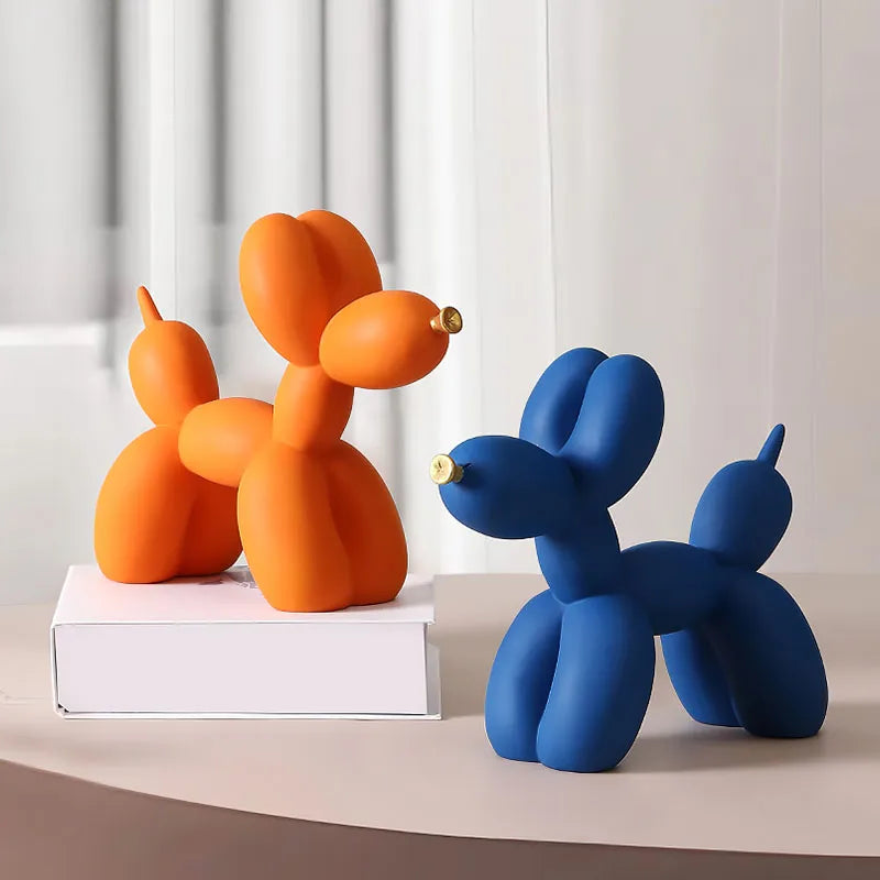 Colorful Dog Balloon Sculpture Resin | Whimsical Home Decor 2