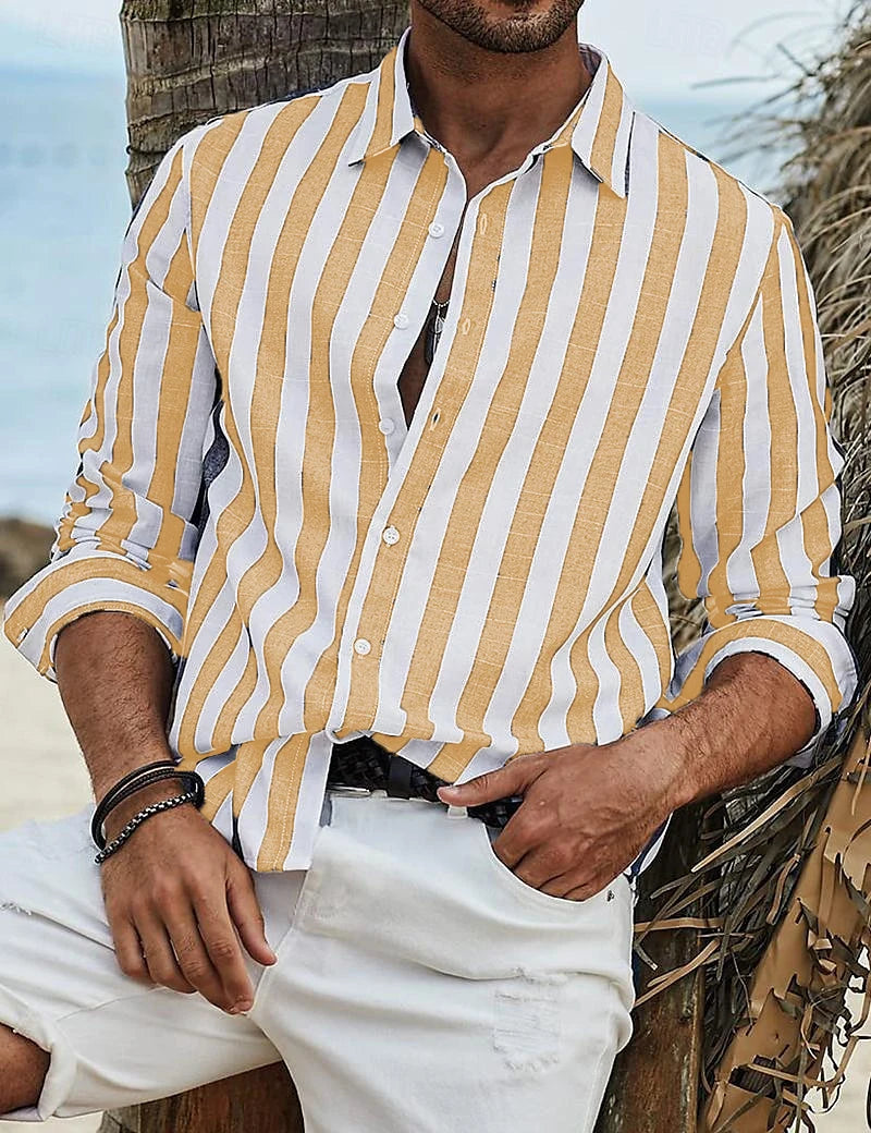 Striped Button-Down Shirt for Men | Alex