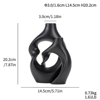 Variant image for White Ceramic Decorative Vase | Elegance-2