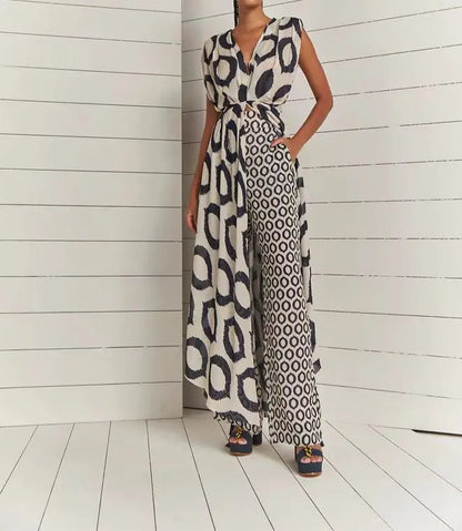 Abstract Pattern Maxi Dress | Elara