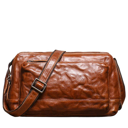 Men Vintage Leather Crossbody Bag | Owen