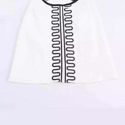 Ruffled Sleeve Embroidered Mini Dress | Aleida