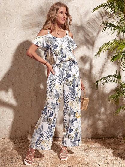 Tropical Print Two-Piece Set | Sabrina