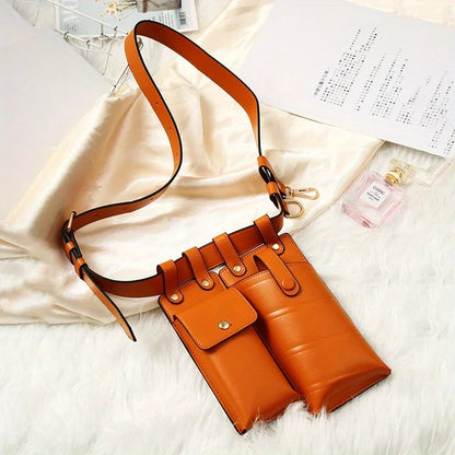 Women Dual Pocket Leather Utility Belt | Issy