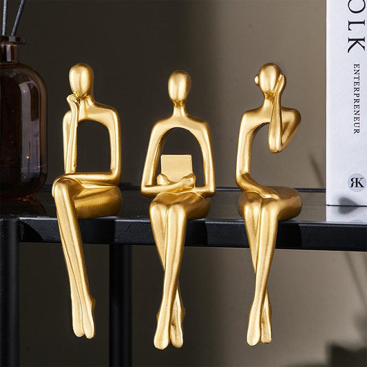Home Decorative Sculpture Set Neutral Resin | Nordic Trio 1