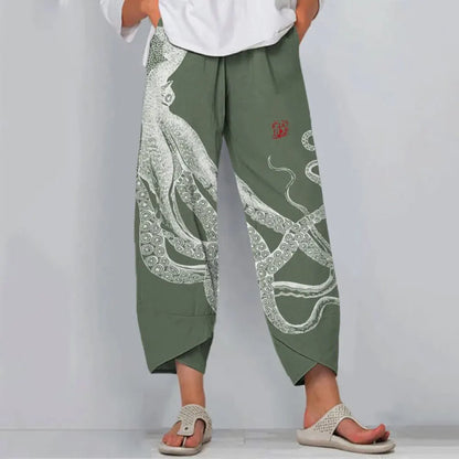 Floral Print Wide-Leg Pants | Anne