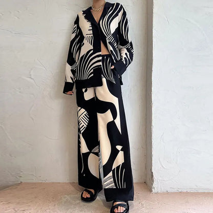 Abstract Print Two-Piece Set | Modern Luxe