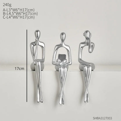 Home Decorative Sculpture Set Neutral Resin | Nordic Trio 5