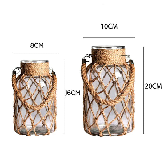 Decorative Vases Glass Set Rustic | Home Elegance 1