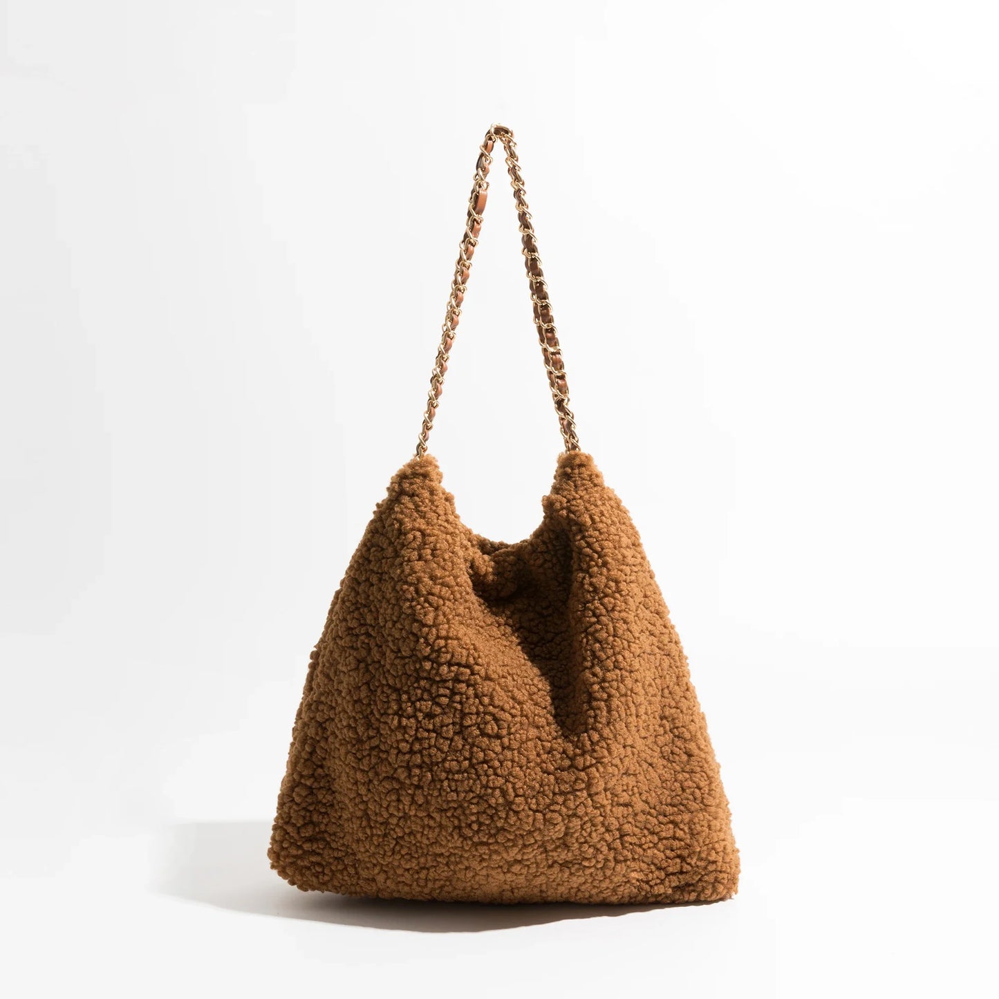 Faux Teddybear Lambs Fur Hobo Bag | Dasia