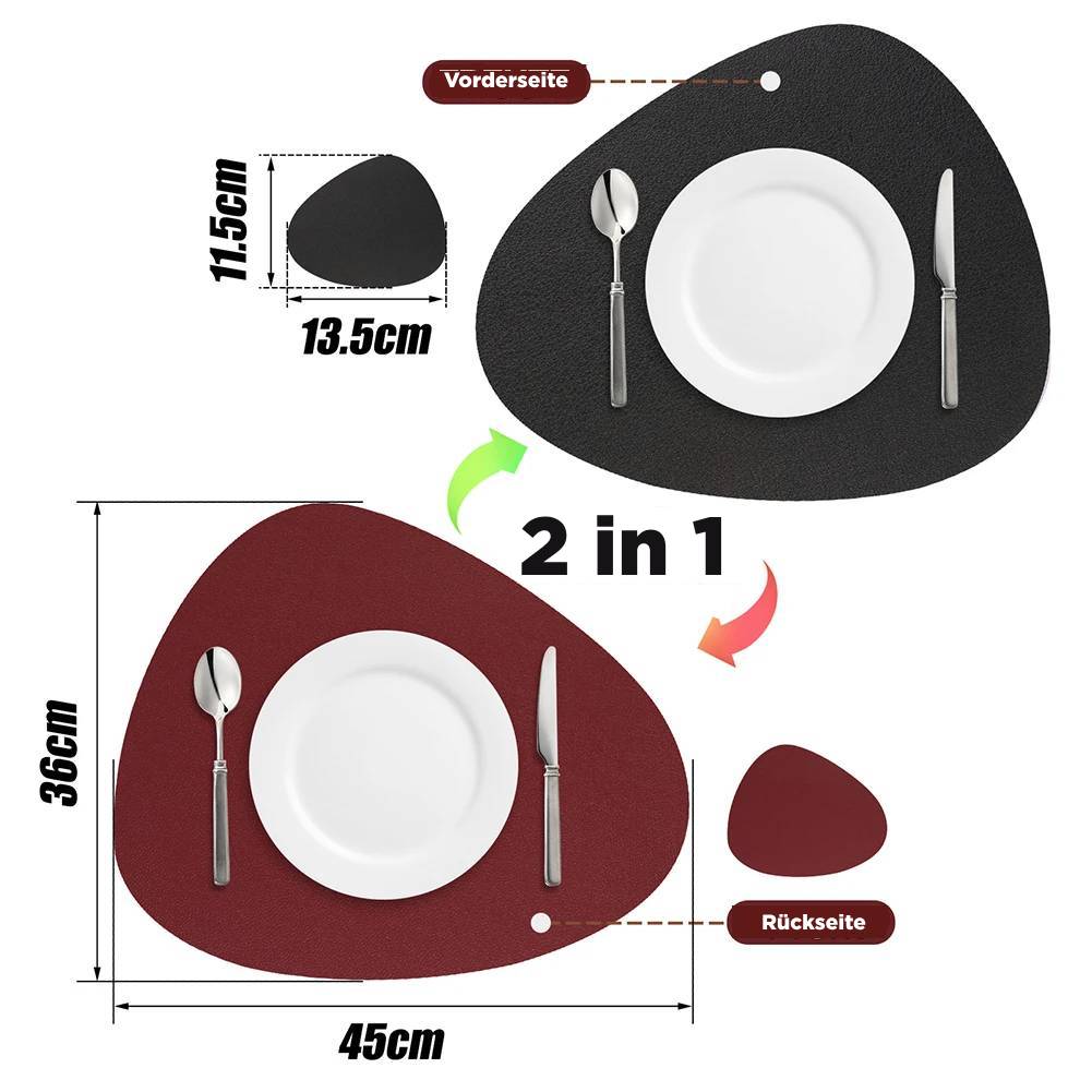 Double-Sided Placemat Set Waterproof PU | Elegant Dining 3