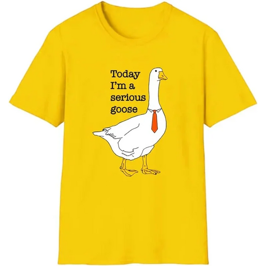Men's T-Shirt White Cotton | Goose Humor-1