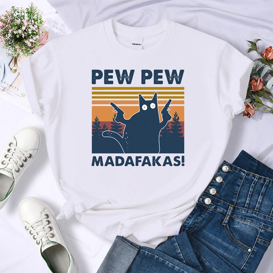 Women Graphic Tee White Cotton | Fun Vibes-1