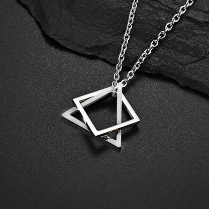 Men's Pendant Necklace Silver Stainless Steel | Urban Style-3