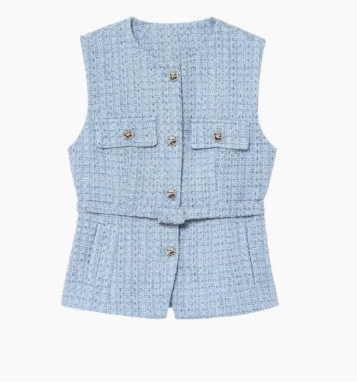 Variant image for Women Vest Beige Cotton | Elegant Socialite-10