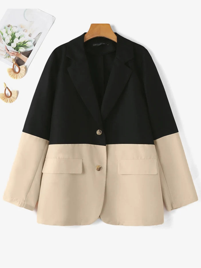 Two-Tone Oversized Blazer | Everilda