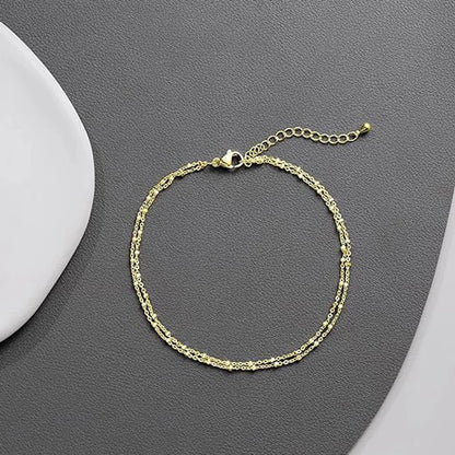 Women Double Wrap Chain Anklet | Aralise