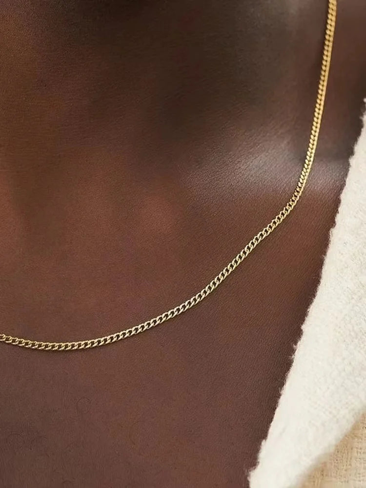 Men's Cuban Link Chain Necklace 3mm Stainless Steel | Trendsetter-4