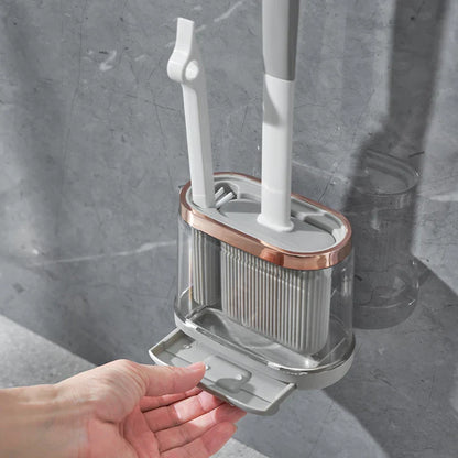 Toilet Brush Set Silicone with Holder | CleanEase 5