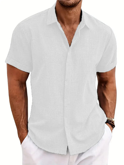 Men's Short-Sleeve Linen Shirt | Sarlona