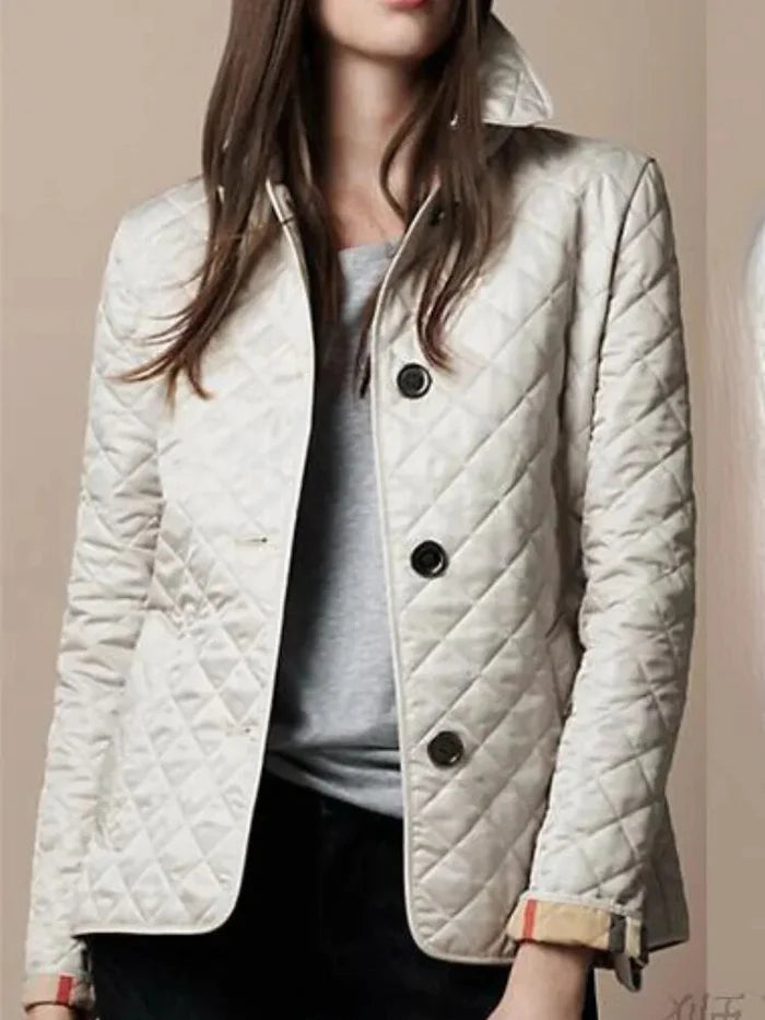 Women Quilted Button Jacket | Delilah