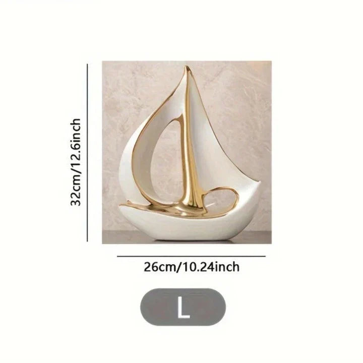 Variant image for Decorative Sculpture Ceramic Nautical Art | Coastal Charm-2