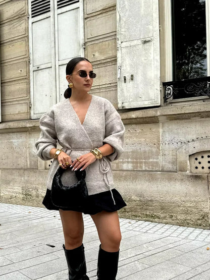 Belted Knit Cardigan | Gertrude