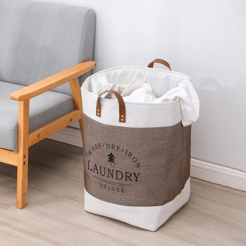 Variant image for Laundry Basket Beige Cotton | Elegant Design-2