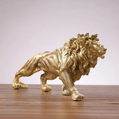 Home Decorative Sculpture Golden Resin | Majestic Lion 2