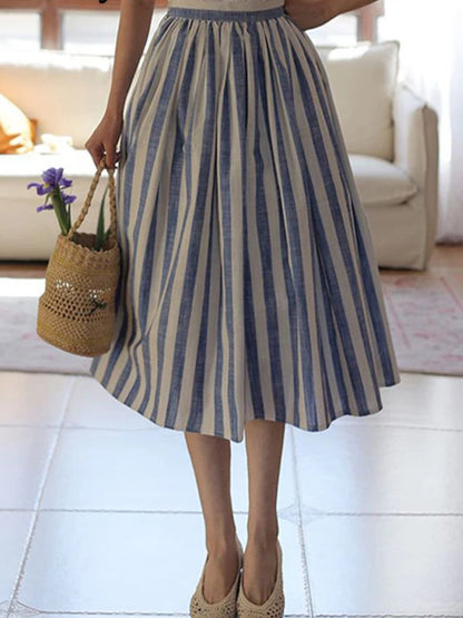 Striped Midi Skirt | Belen