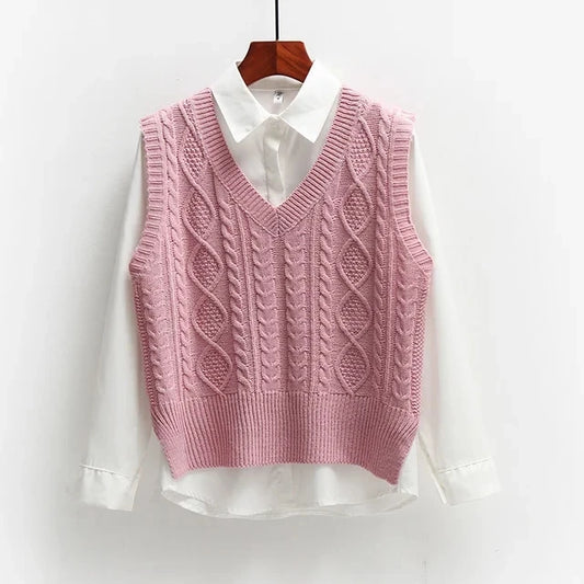 Cable Knit Sweater Vest | Amabel