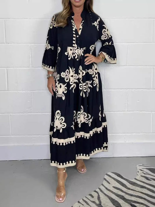 Women Boho Floral Maxi Dress | Celeste