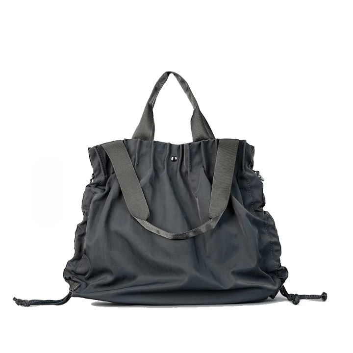 Ruched Detail Nylon Tote | Edith