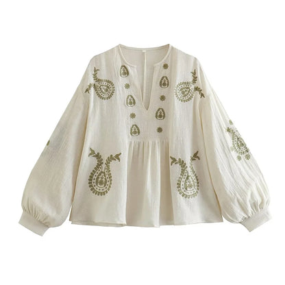 Women Embroidered Boho Blouse | Amara