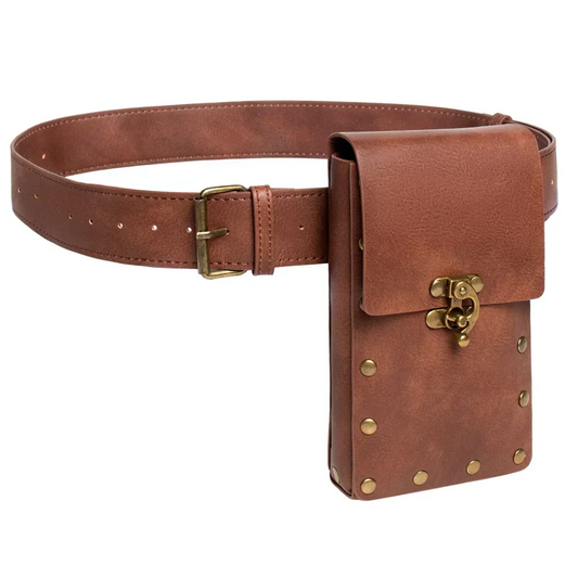 Women Vintage Leather Belt Pouch | Erika