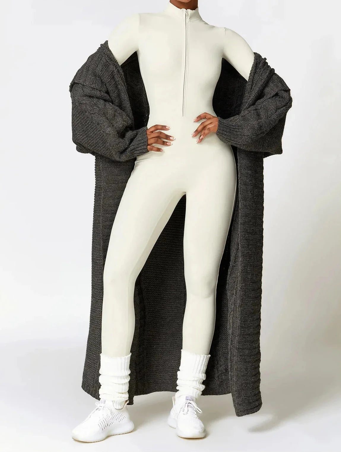 Women Jumpsuit Black Nylon Spandex | Aurora-5