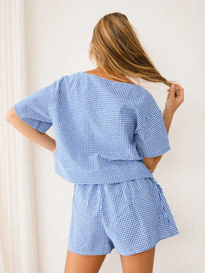 Women Gingham Two-Piece Set | Quinn