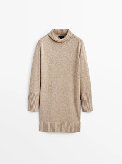 Oversized Turtleneck Sweater Dress | Fayetta