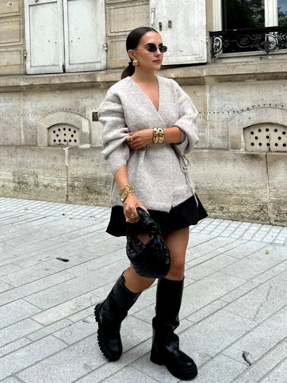 Belted Knit Cardigan | Gertrude