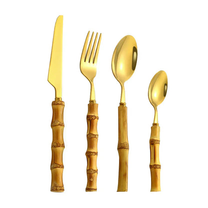 32-Piece Cutlery Set Bamboo | Elegant Dining 5
