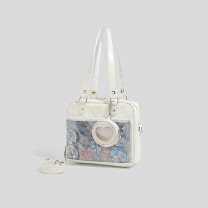 Transparent Heart Charm Tote Bag | Celeste