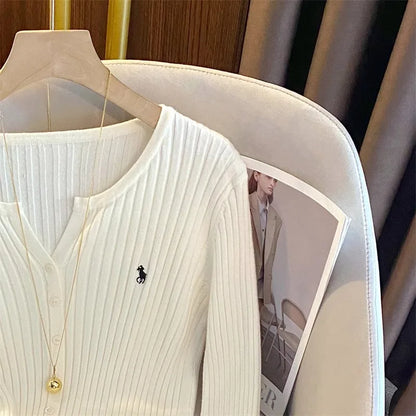 Classic Ribbed Button-Down Cardigan | Ernestine