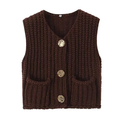 Sleeveless Knit Vest | Hestia