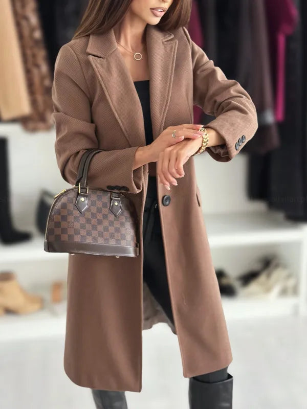 Women Structured Longline Button Coat | Isolde