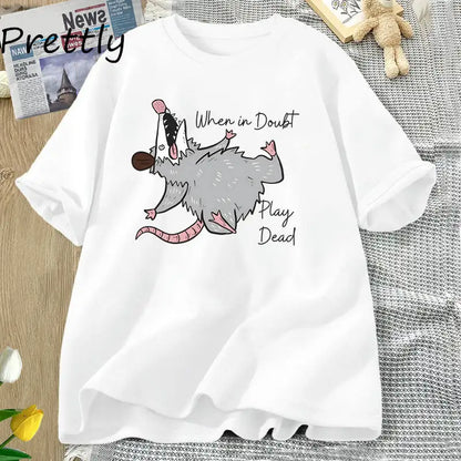 Variant image for Unisex T Shirt White Cotton | Funny Possum-22
