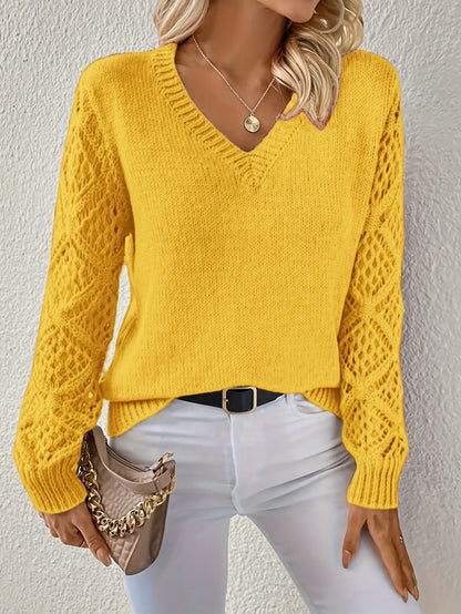 Crochet Sleeve Knit Sweater | Avis