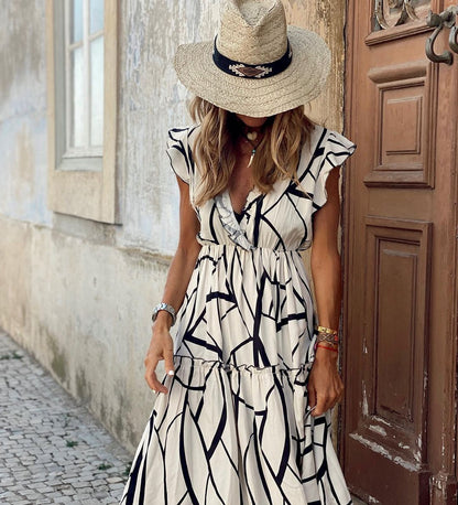 Geometric Maxi Dress | Renee