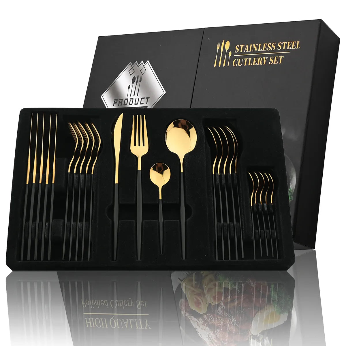 Luxury Cutlery Set 24 Pieces Stainless Steel | Elegant Dining 3